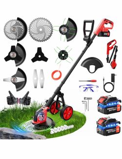 (NEW) 6000mAh Electric Weed Eater Battery Powered