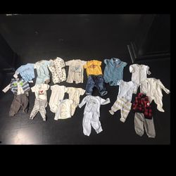 Baby Boys Outfit Lot Sz 3-6 Mo
