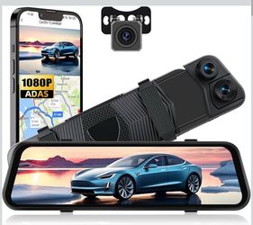 3 Channel Mirror Dash Cam Front Rear Inside Dash Camera