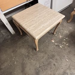 ‘90s Travertine-Top Side Table