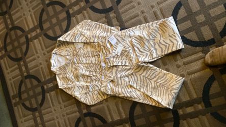 Good America brown tiger large top/pants 14/32