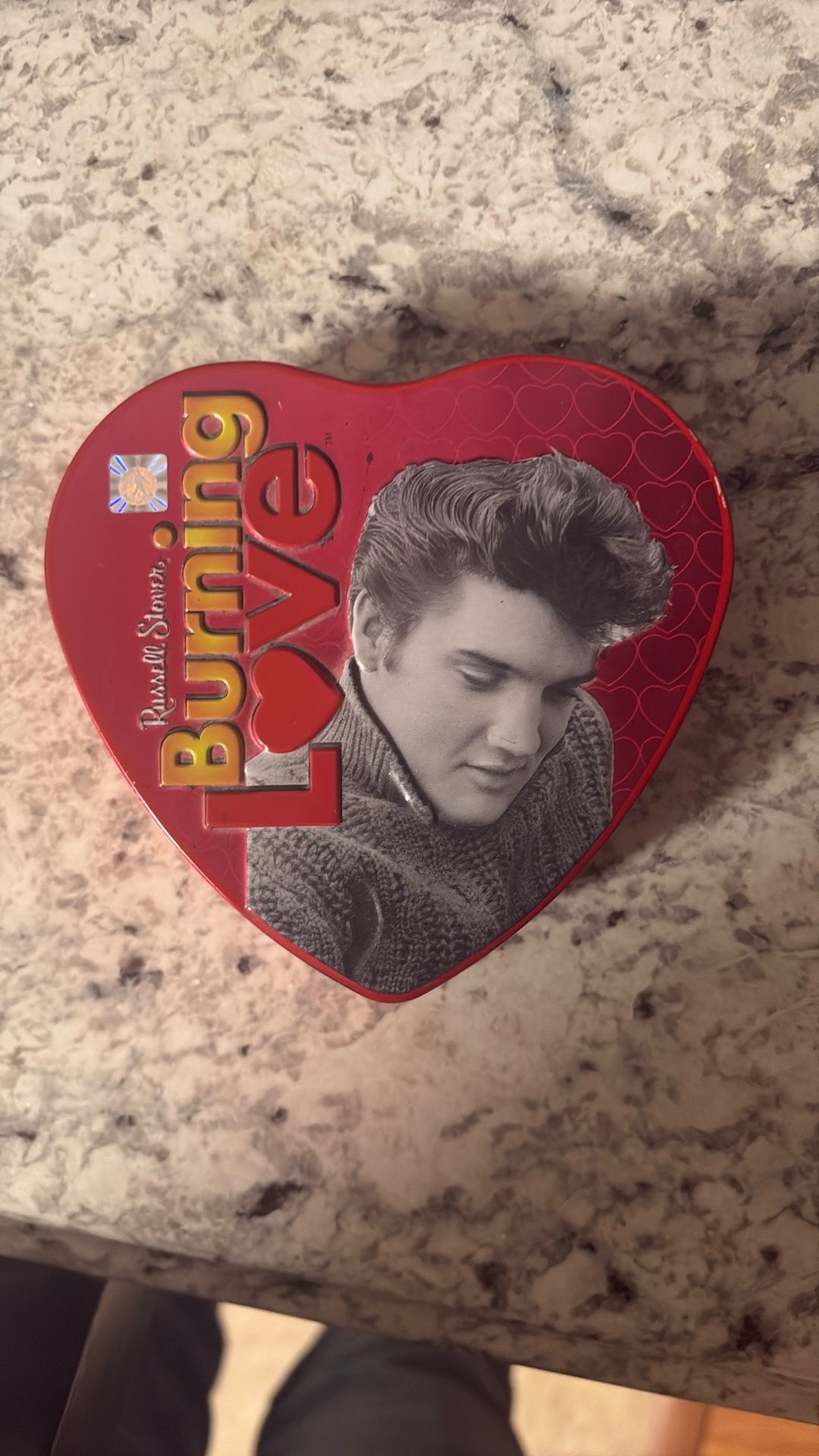 Elvis Presley Russell Stover Burning Love Tin Can
