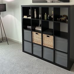 Kallax 4x4 Black Shelf Unit (Almost As New)  