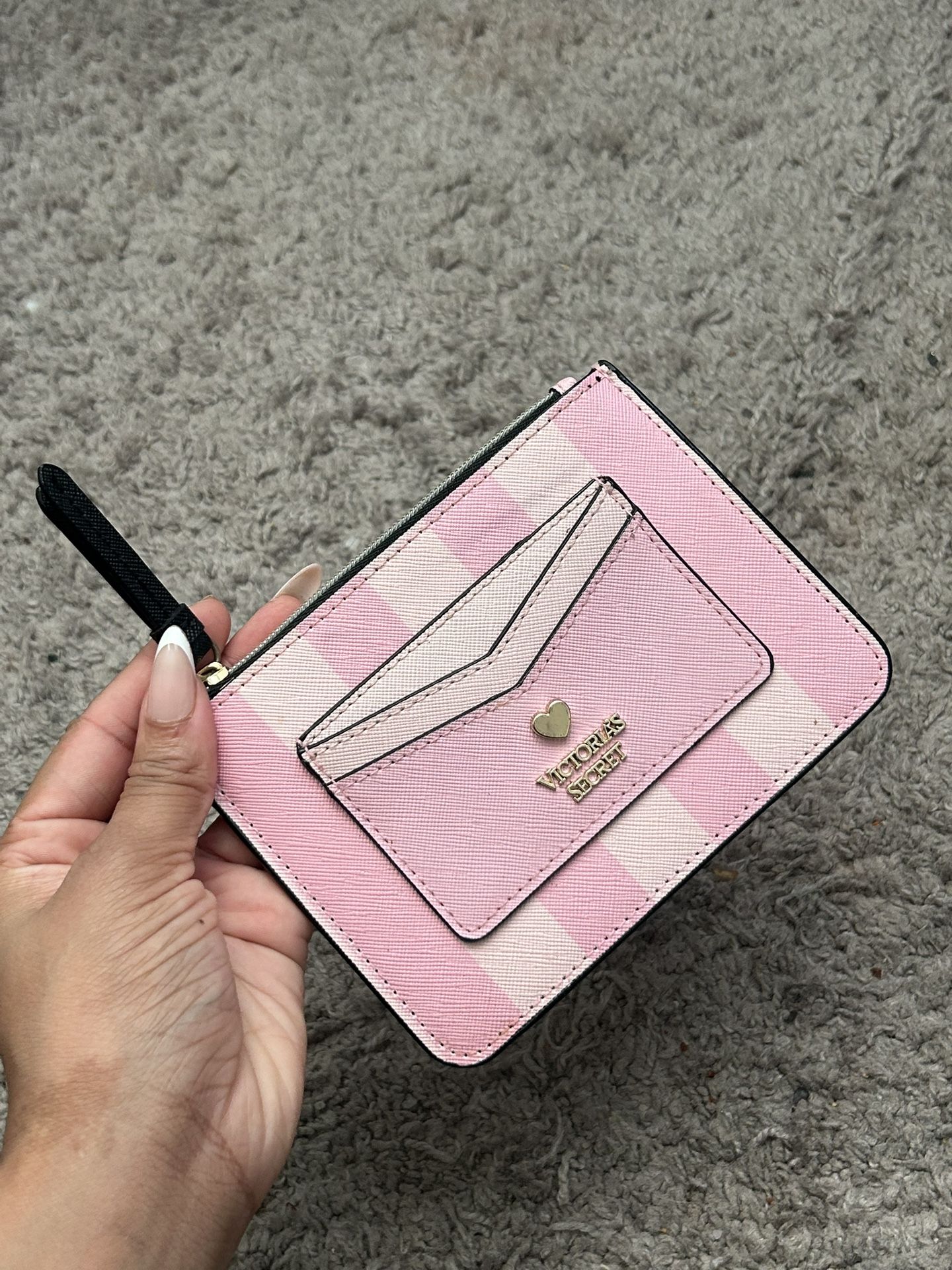 Victoria’s Secret pink wallet, keychain