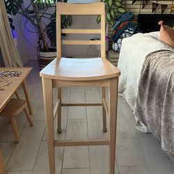 IKEA INGOLF solid wood bar stool – 30” seat height.