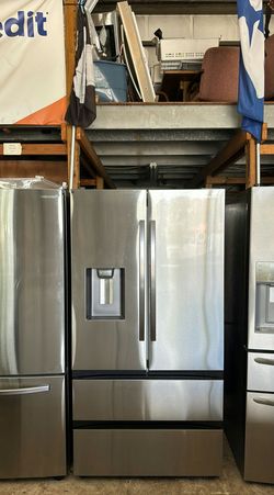 Samsung 4-Door Refrigerator (French Door Fridge with Drawer Freezer) Stainless Steel - Water Dispenser LED Lighting