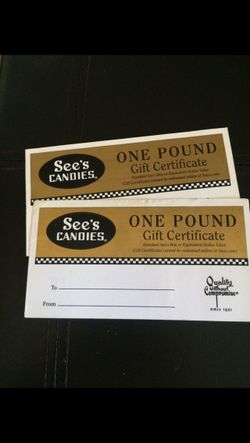 See's Candies, Two $25 Gift Cards