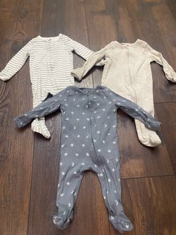 Lot of 3 boys pajama sleepers size 3/6 months by cloud island #13