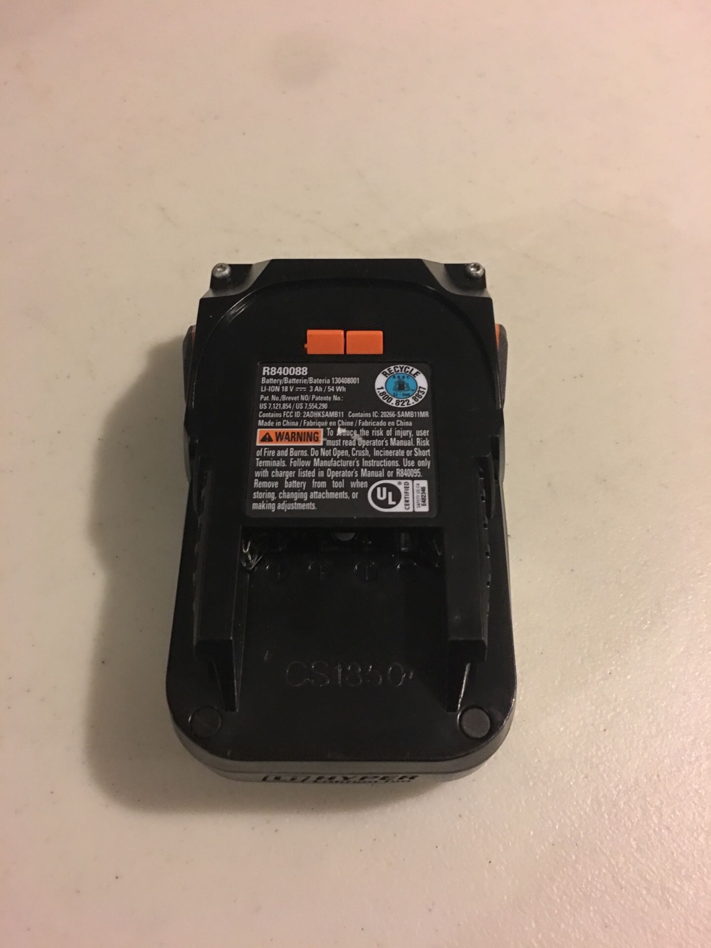 Ridgid 18v hyper octane lithium ion Battery Bluetooth