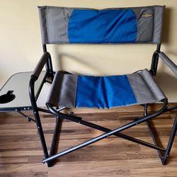 Guidesman Durable XXL Patio Chair w Foldable Side Table and