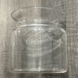 Clear Wide Mouth Glass Flower Vase