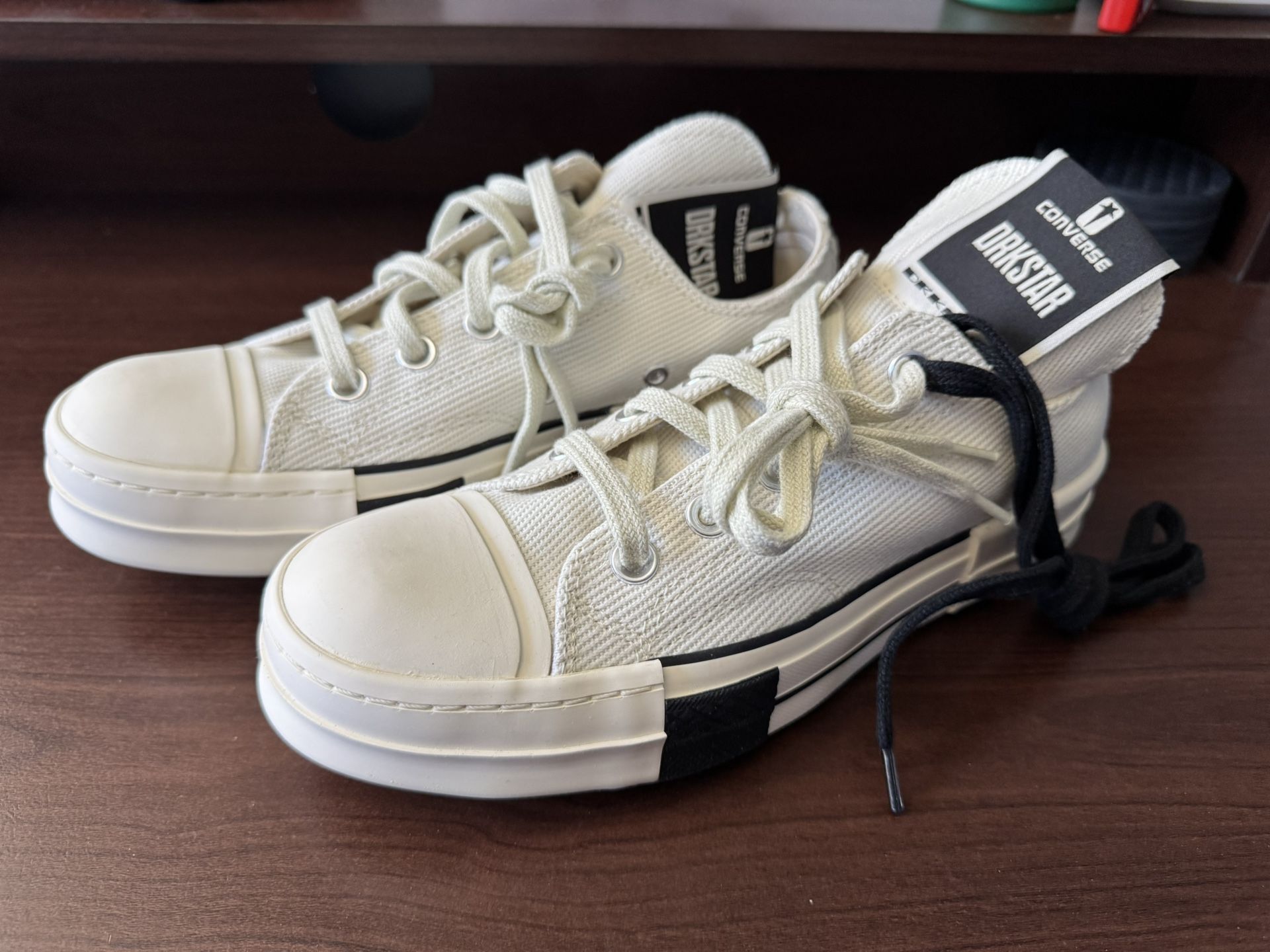 Rick Owen’s DRKSTAR Converse White And Cream