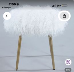 I Have A Matching Set Of A Bench And A Little Ottoman. It’s Fuzzy With Brass. It’s Really Cute For A Little Girl Or A Boutique. I Had It In My Spa $10
