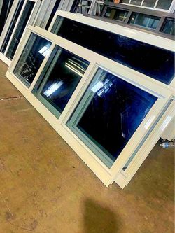 Large White Framed Double Pane Windows