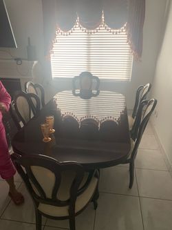 Formal dining table and chairs