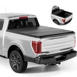 Tono King FRP Hard Tri-Fold Tonneau Cover Fold Truck Bed Covers Compatible With 2015-2026 Ford F150 | F150 Lightning 5' 5" Bed (66")