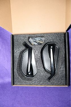 Motorcycle side view mirrors Carbon Fiber Pattern