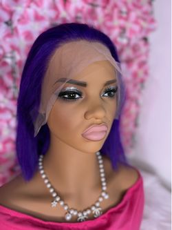 Brand New Premium Purple Lace Front Wig - Djoune.j Beauty