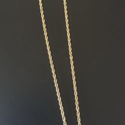 20.9 G 10k Yellow Gold Rope Chain Brand New Lobster Clasp Solid Chain