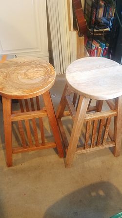 Solid wooden stools