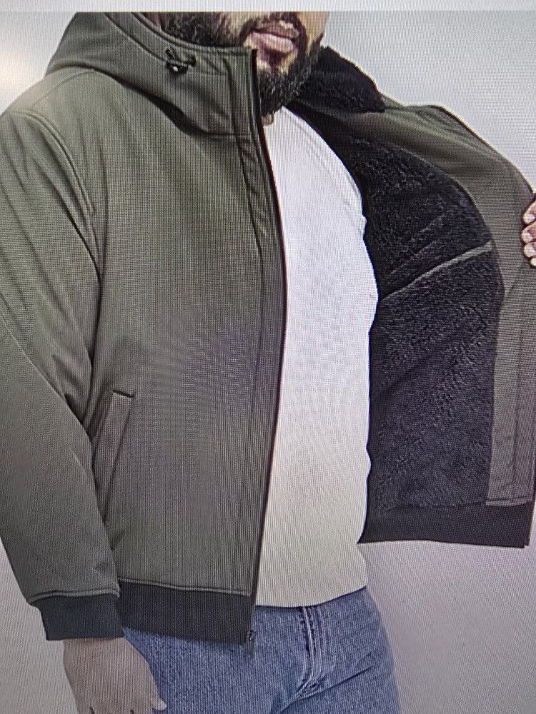 Mens Coat Size L tall Color Green New