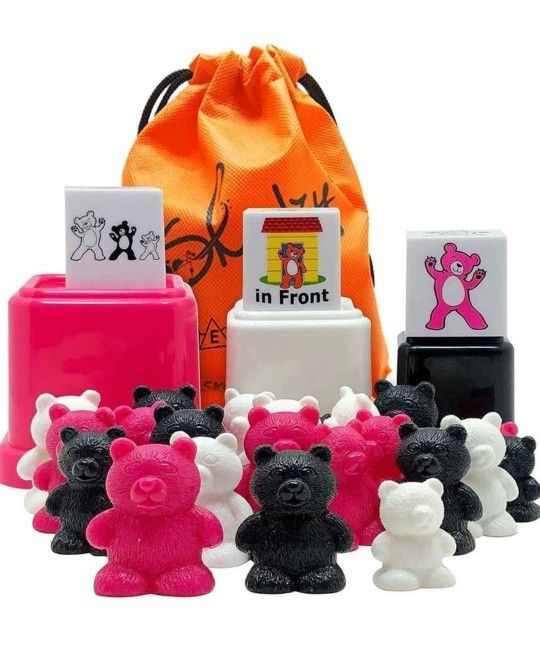 NEW! Skoolzy Counting Bears, Matching Cups & Game Dice, 43 Piece Set, Preschool Learning Toys