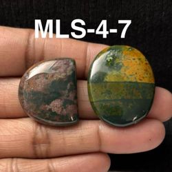 Multi-Stone Mix Shape Gemstone Cabochon-2Pc Lot-MLS-4-7