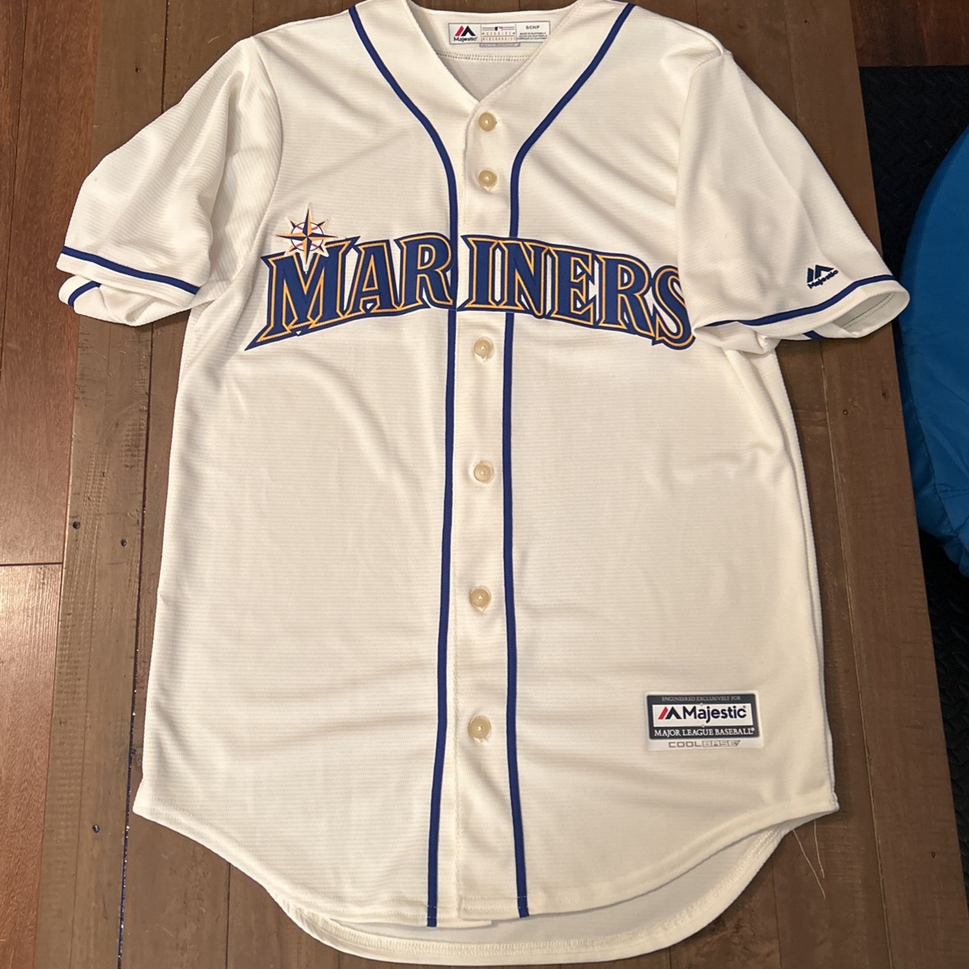 Men’s Mariners Sunday Cream Home Jersey (Small)