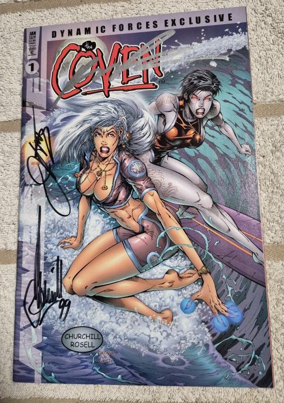 THE COVEN VOL 2 #1 SIGNED x3 LIEFELD LOEB CHURCHILL AWESOME ENT NM 1999