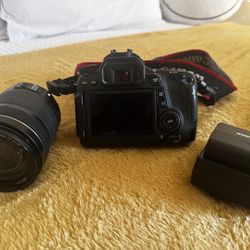 Canon Black DSLR Camera with Lens and Accessories