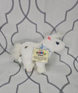 Ganz Webkinz Lil’Kinz Unicorn White Plush Stuffed Animal Toy Read Below