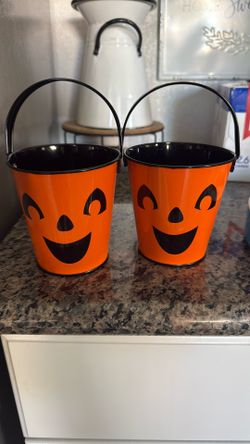Halloween Party Decor Pumpkin Tins 