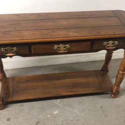 48”wx16”dx29”h Very good condition solid wood table