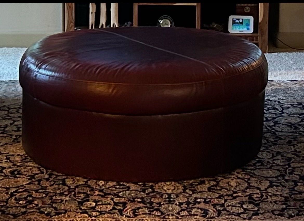 Leather Ottoman