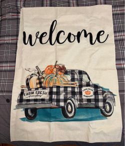 Burlap Fall Flag
