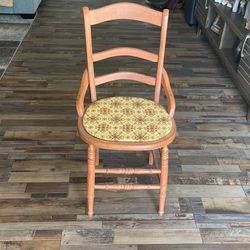 Refinished Vintage Boho Accent Chair/plantstand