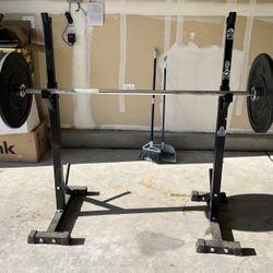Atlas Bar with stand & 10 lbs plates