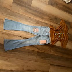 Jeans and blouse