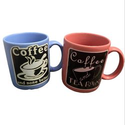 Two Beautiful Coffee/Tea Mugs / Pink & Blue