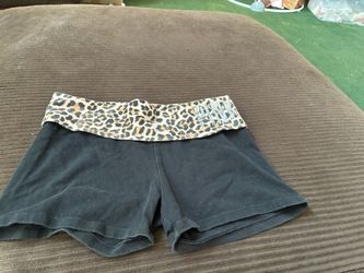 Vintage Victoria secret leopard  yoga shorts size small