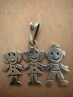 Silver Children Charm