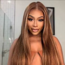 NEW100% human hair 13x6 4/27 lace front wig 28”