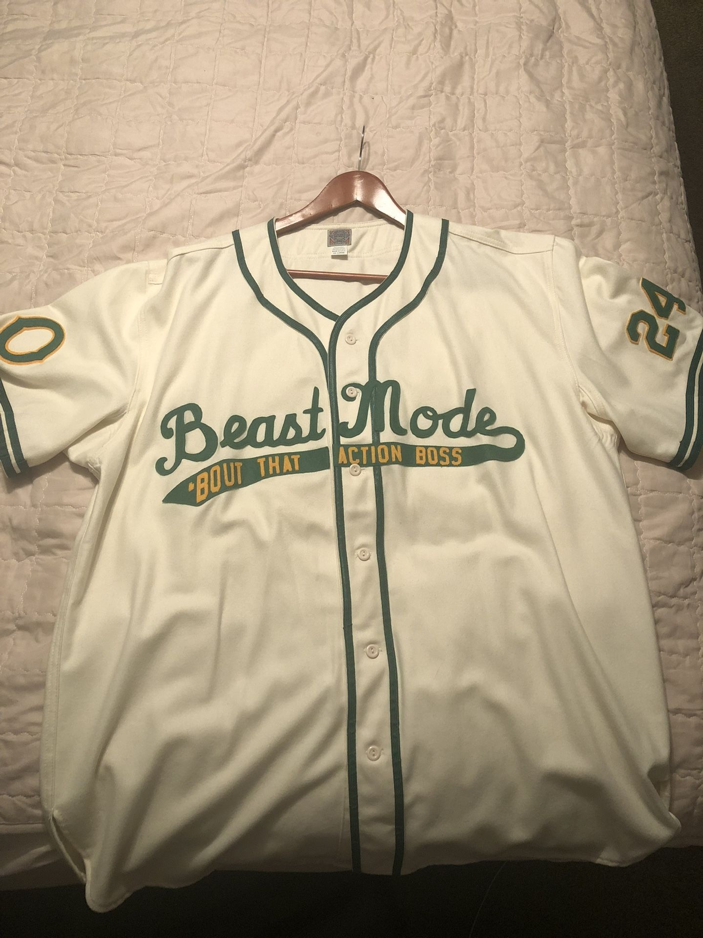 Marshawn Lynch Beast Mode Ebbets Field Flannel Jersey 2015