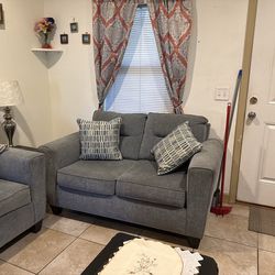 Sofa and loveseat