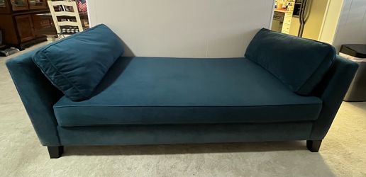 Seth V 87" Blue Chaise Lounge