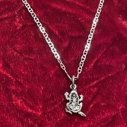 925 NEW SILVER Necklace With  🐸 Pendant 🐸 