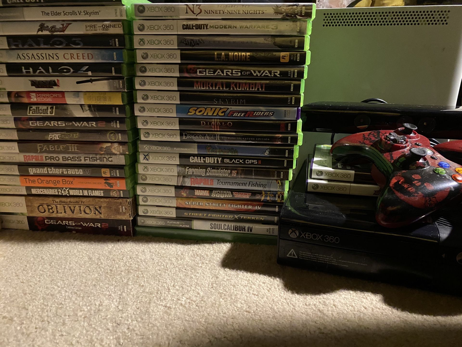 Xbox 360e w/ games and accessories