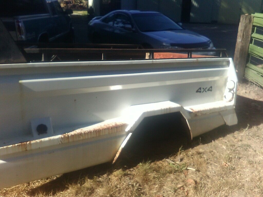 Rebco loggers box , heavy duty truck bed with side rails and head ache rack
