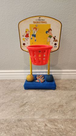 Vintage 1973 Fisher Price Basketball Hoop Playset