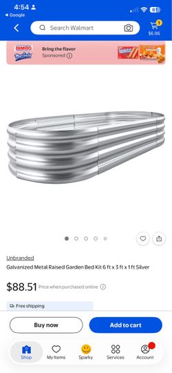 New galvanized garden box